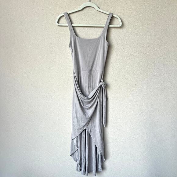 Aritzia Wilfred Saturn Midi Dress in Moon Dust Grey Size XS - Picture 2 of 6